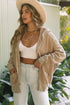 Thermal Waffle Knit Full Zipper Hooded Jacket